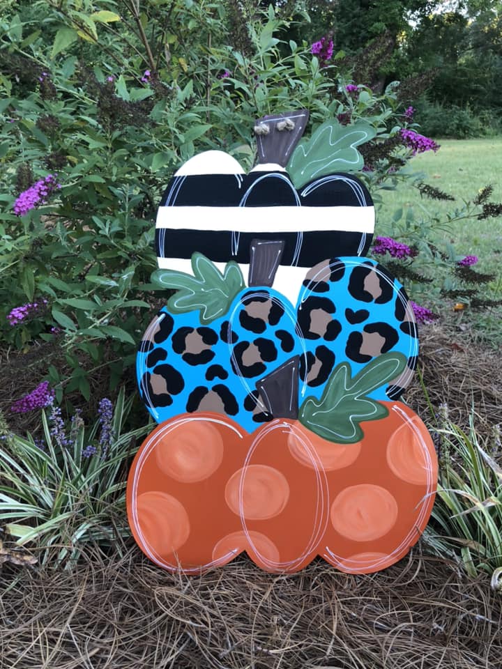 Striped Pumpkin Stack