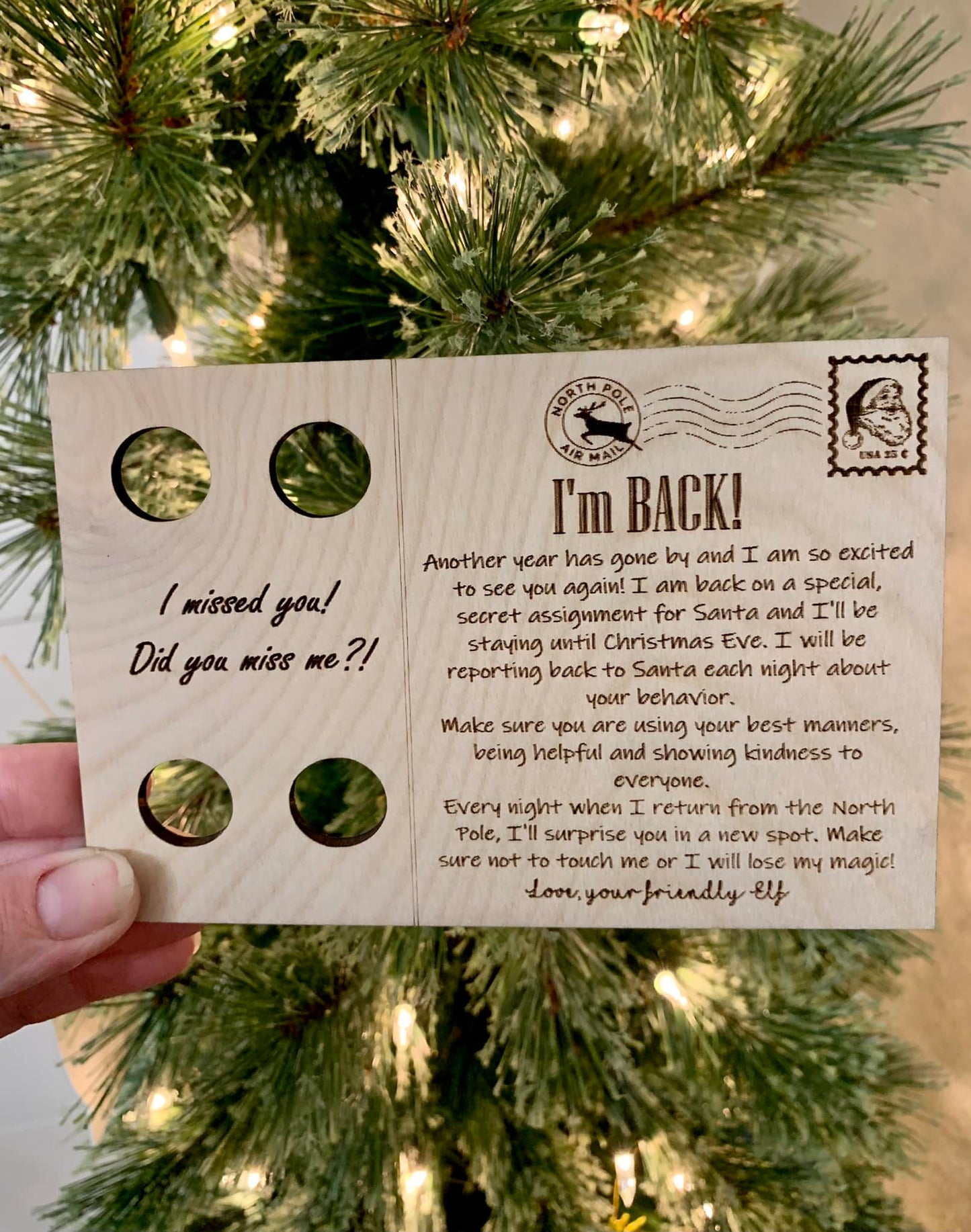 Elf Return Post Card