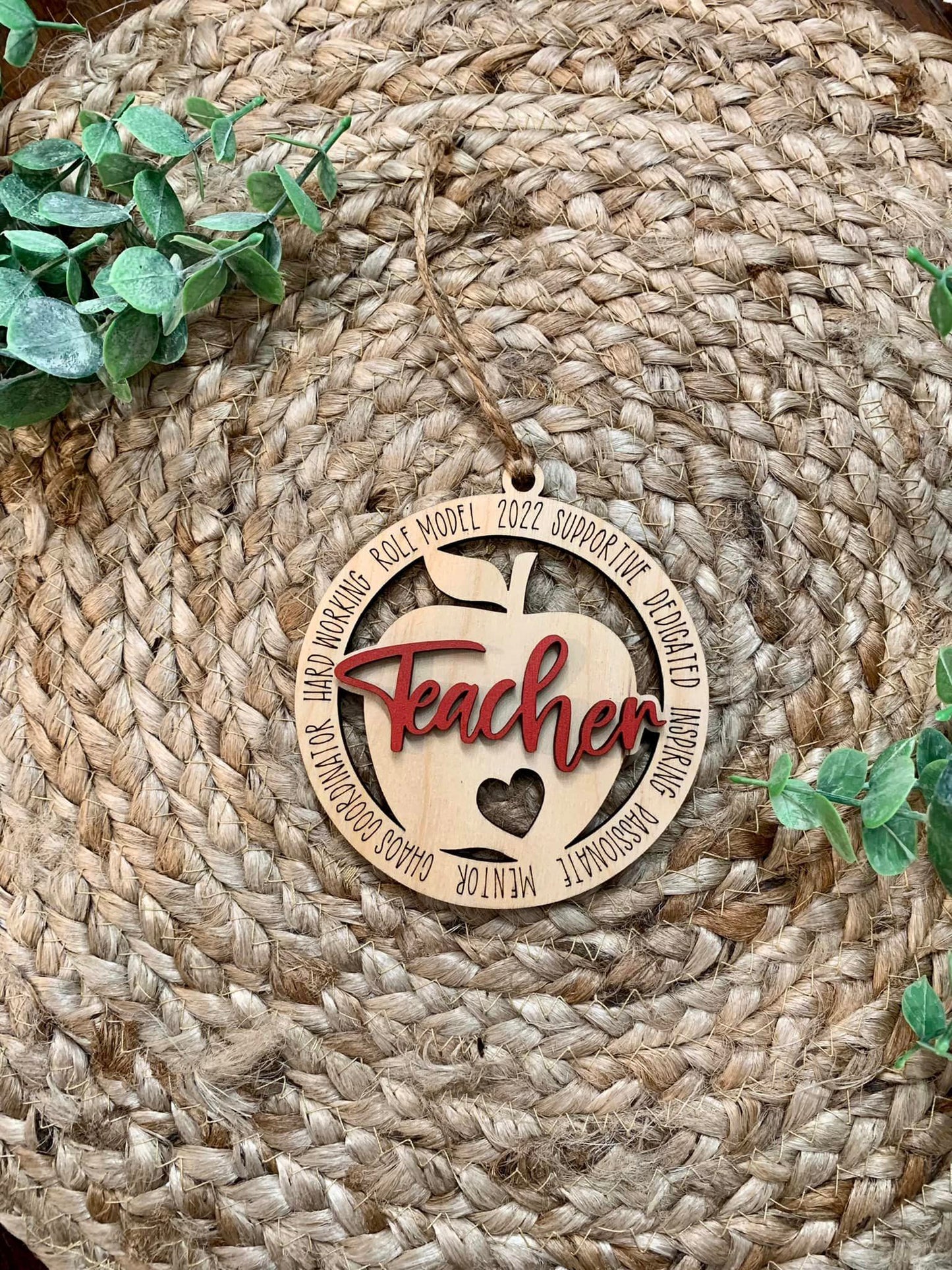 Teacher Apple Ornament