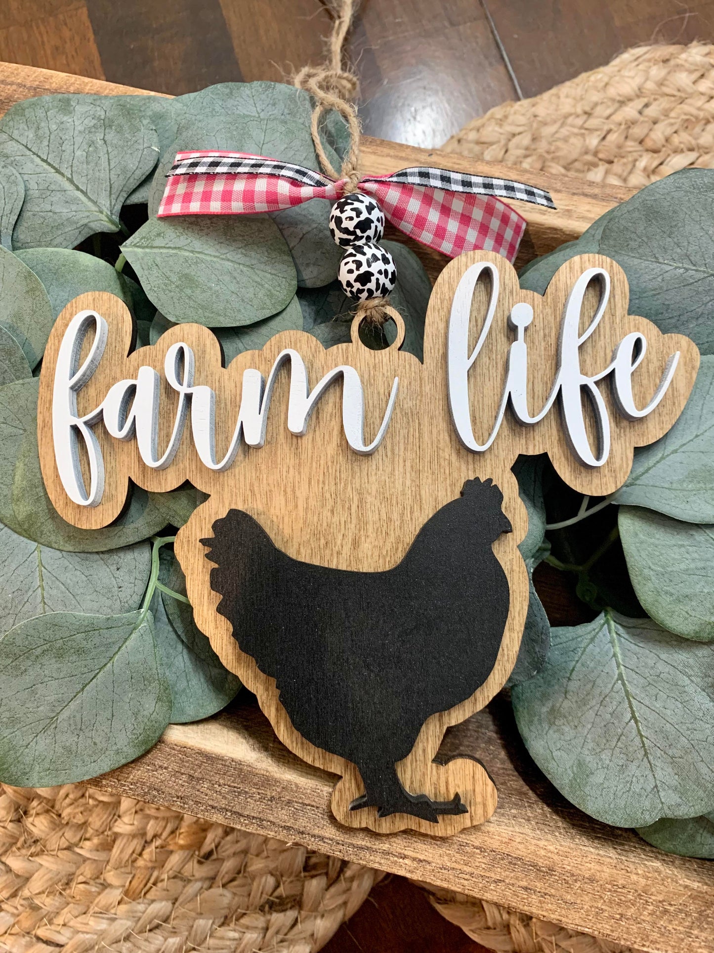 Farm Life Chicken Ornament
