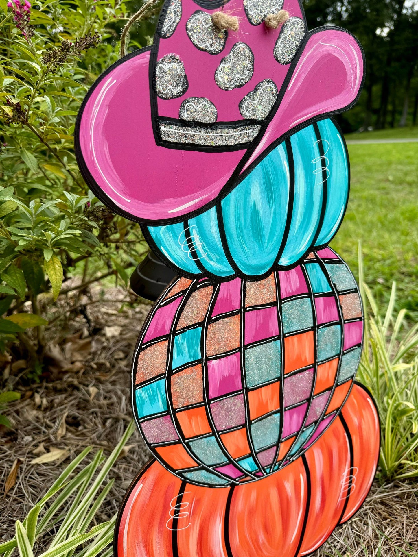 Cowgirl Disco Pumpkin Stack