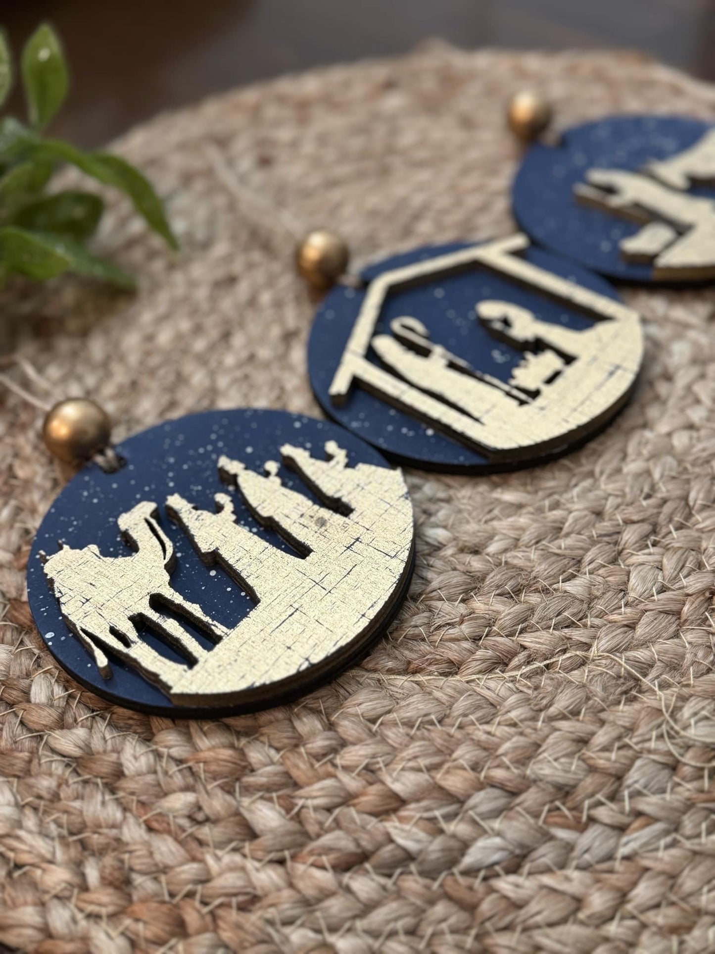 Nativity Ornament Set of Three