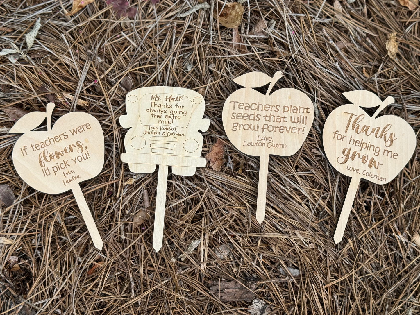 Teacher & Bus Driver Plant Stake