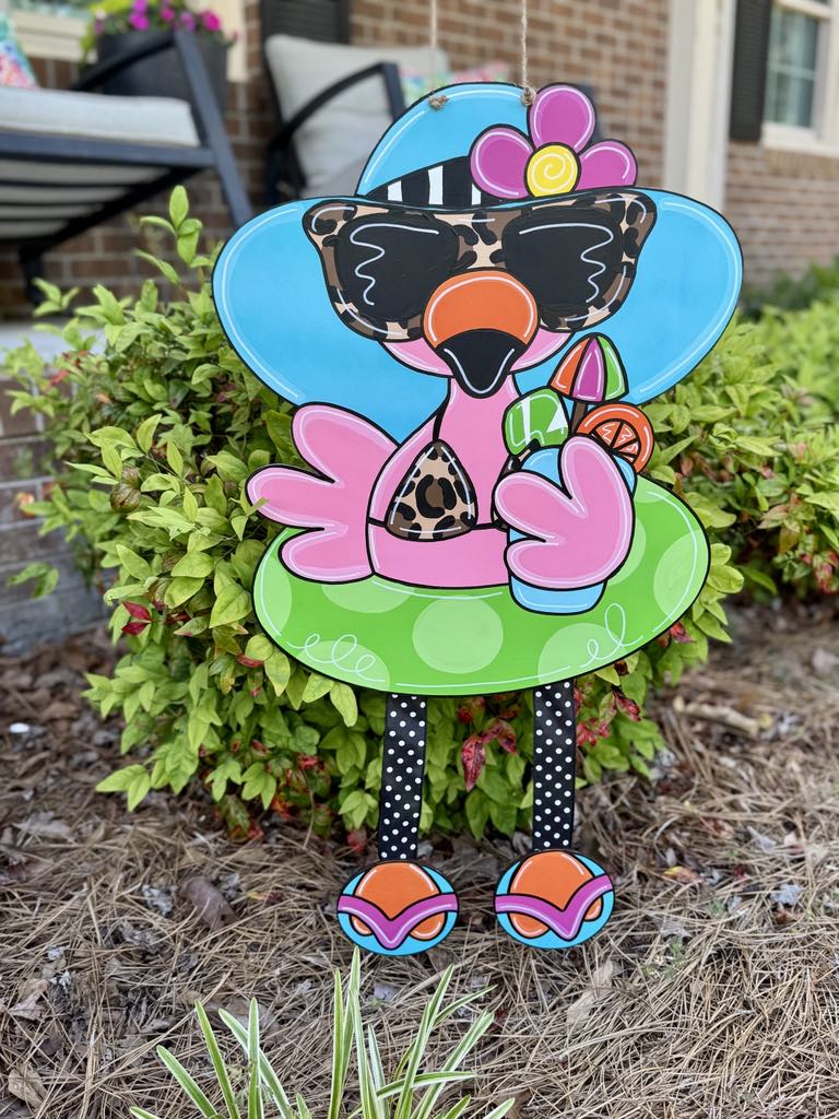 Flamingo Ribbon Legs