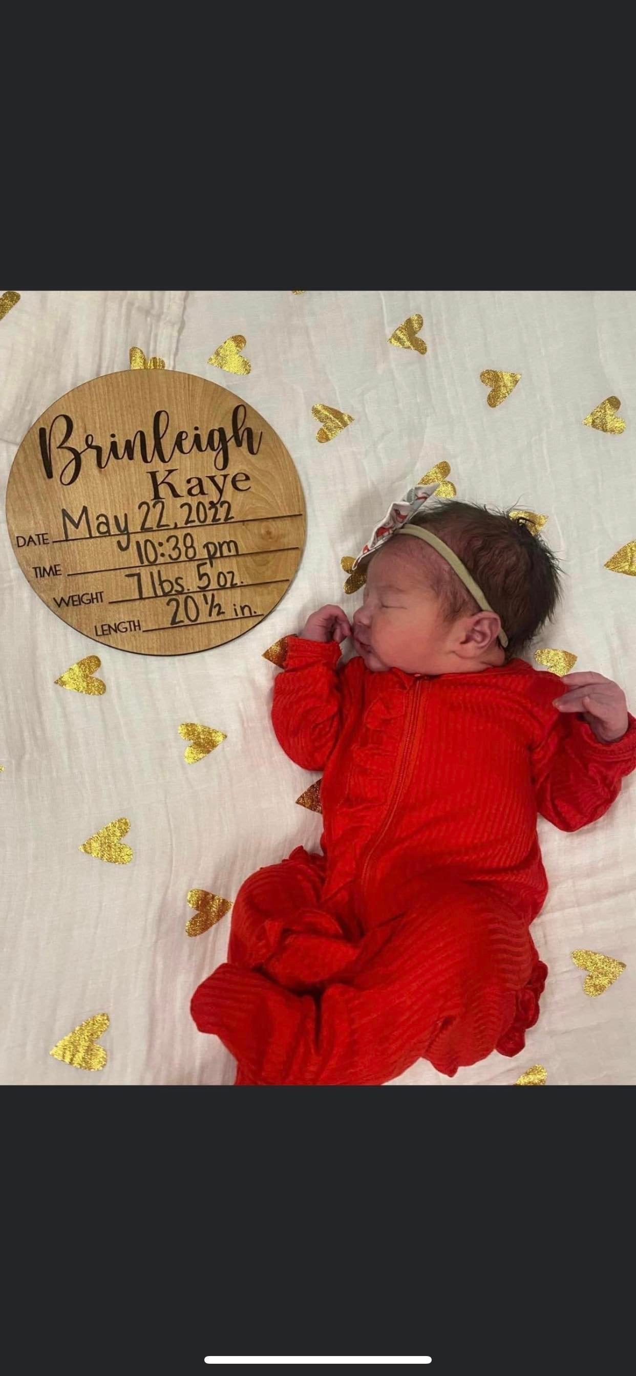 Custom Birth Announcement Round