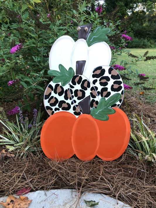 Cheetah Pumpkin Stack