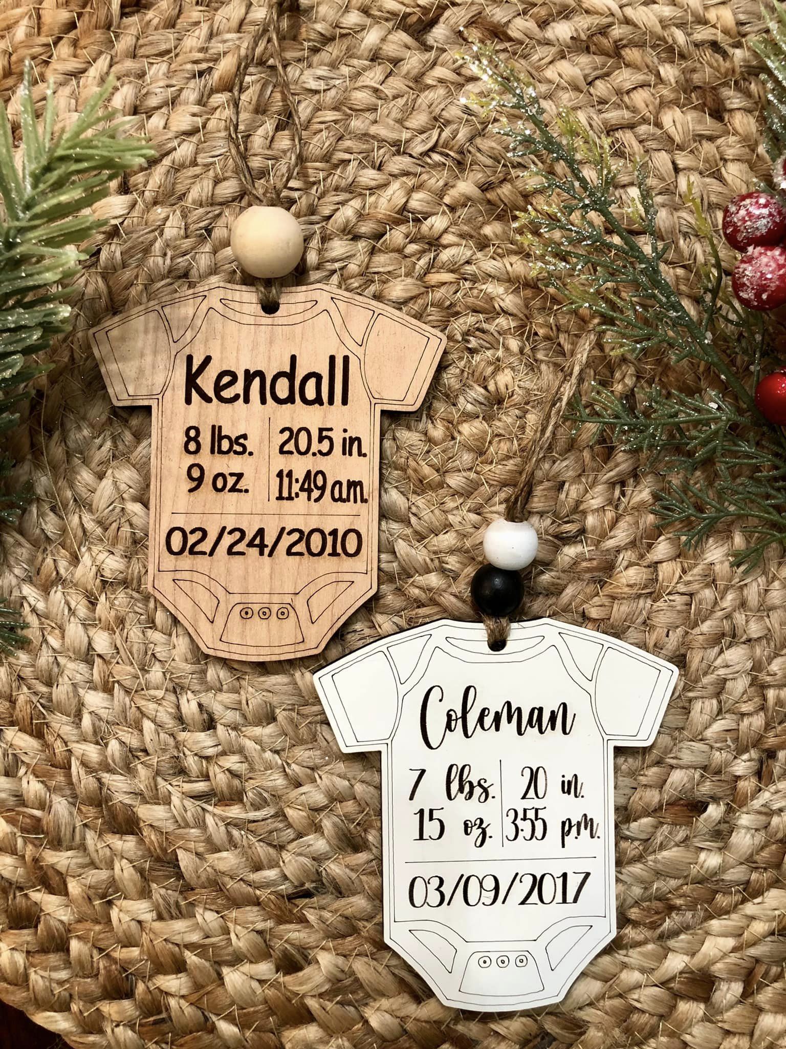 Birth Stat Designs Birth Stat Ornament – One Twenty-One Designs by Amber Gwynn