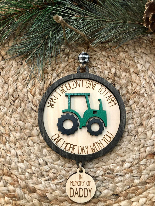 Tractor Memorial Ornament- One More Day