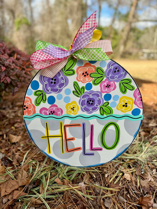 Hello Floral Round