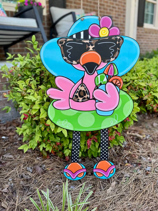 Flamingo Ribbon Legs